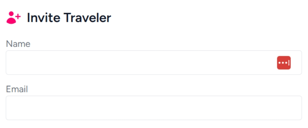 Invite traveler screenshot