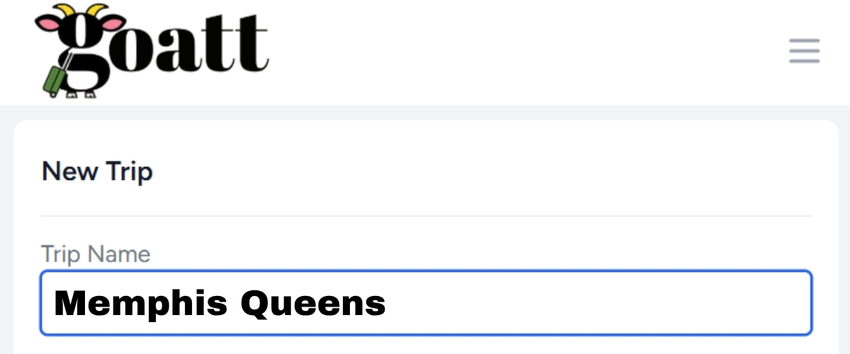Trip planning screenshot